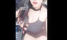 高颜值素人天然F奶姐姐「娍」素人进军网黄界，为了拍作品线上约与同城的在马路边上停车大哥车震
