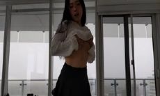 爆赞双马尾！可爱肉肉JK亚裔「kirukonawa」OF露脸私拍 雀斑美少女反差solo